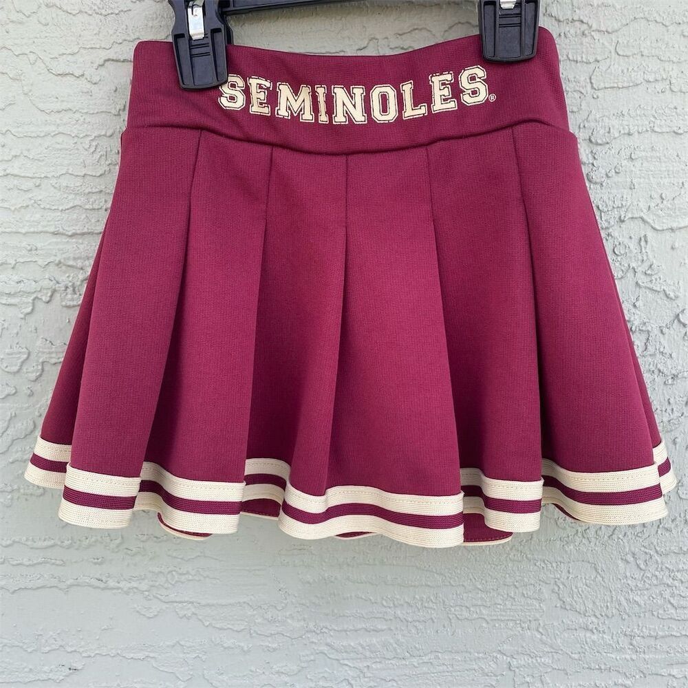 Colosseum Toddler 4T Girls Seminoles Cheer Skirt Red Pleated